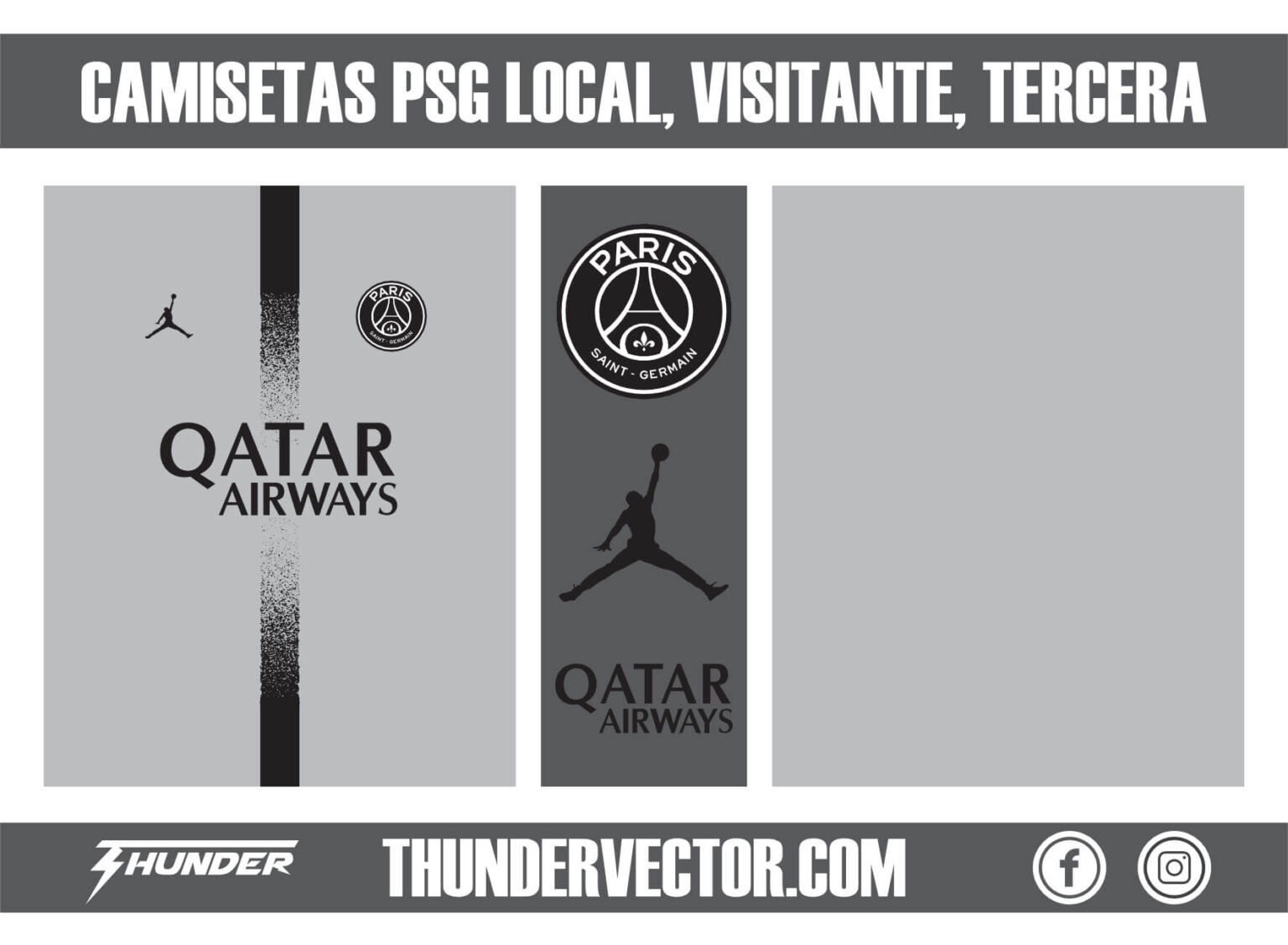 Camisetas PSG Local Visitante Tercera