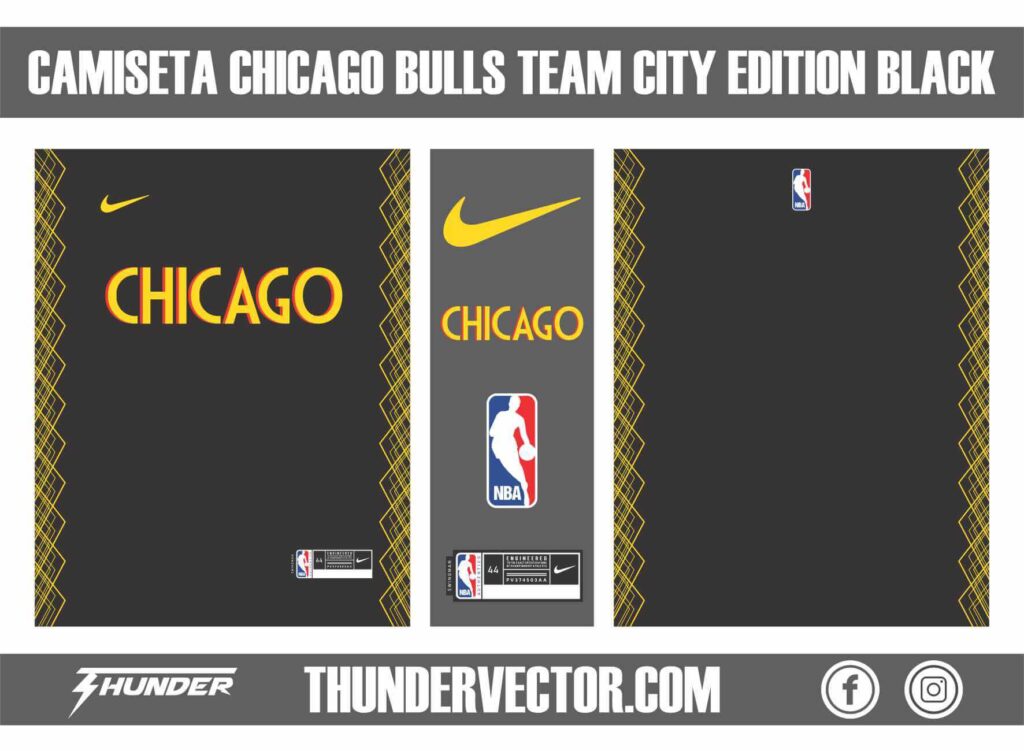 Camiseta Chicago Bulls Team City Edition Black