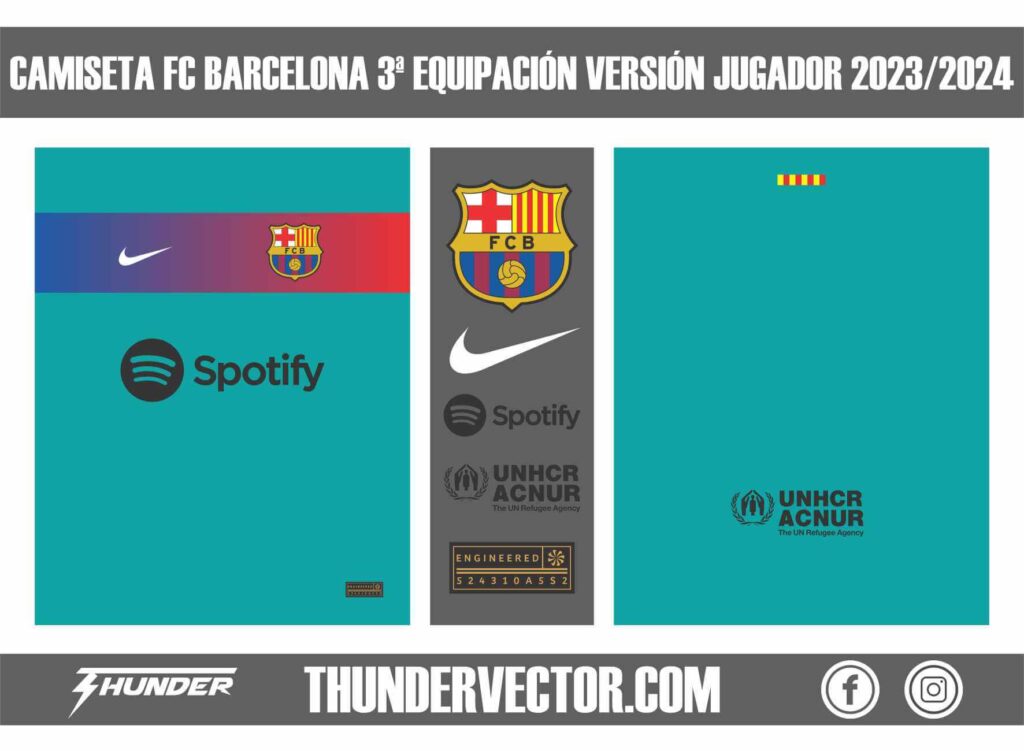 Camiseta FC Barcelona 3ª equipacion version jugador 2023-2024
