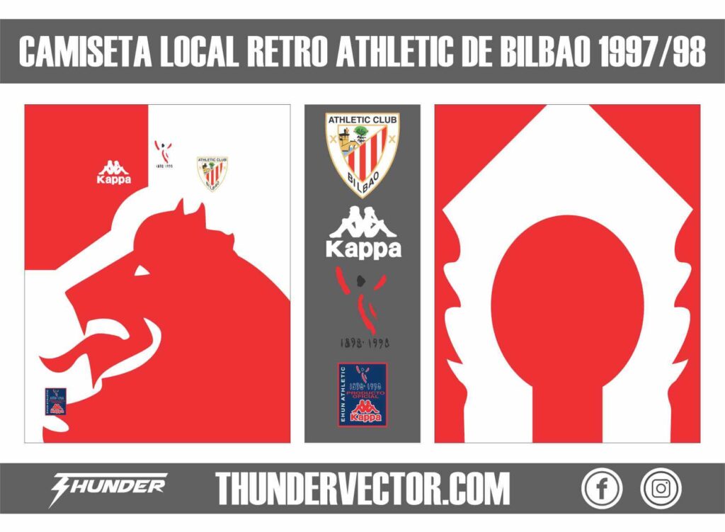 Camiseta Local Retro Athletic de Bilbao 1997-98