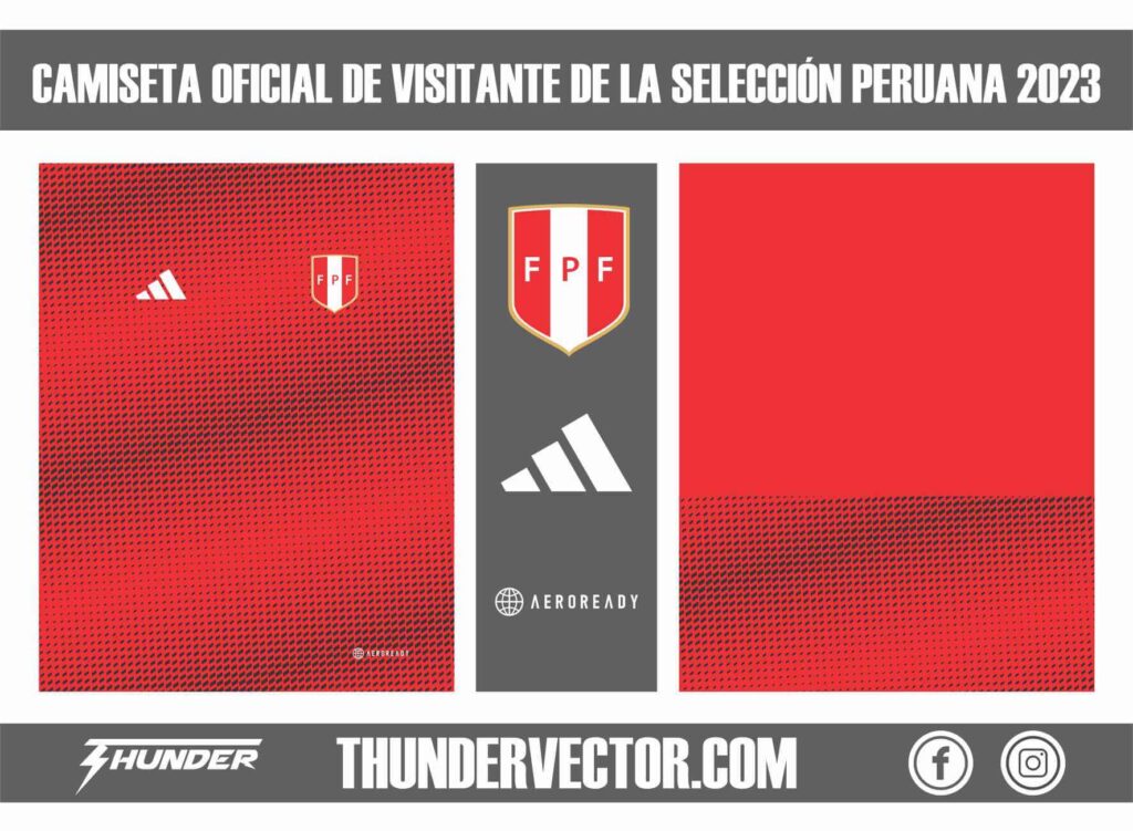 Camiseta Oficial de Visitante de la selección peruana 2023