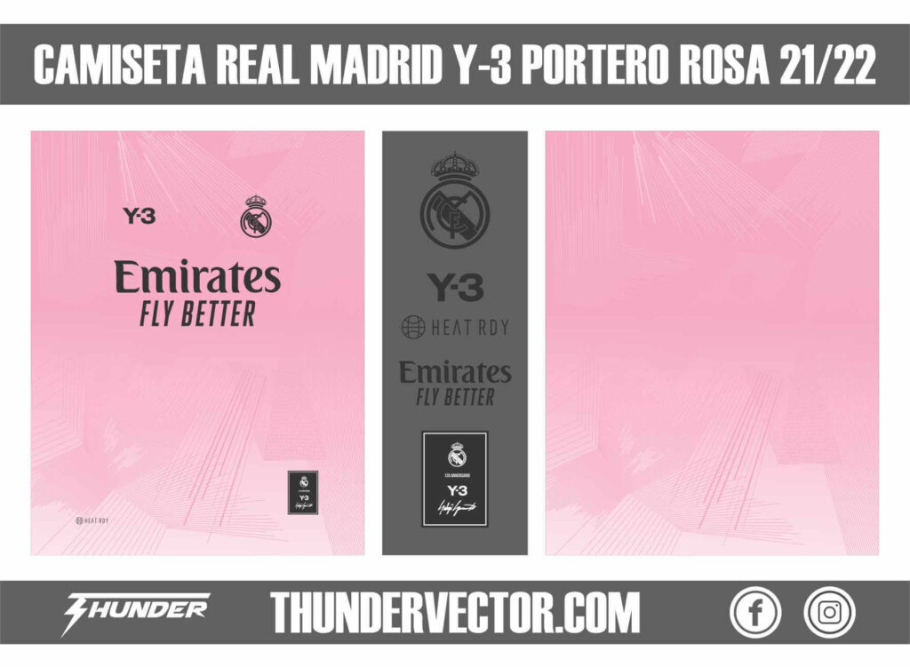 Camiseta Real Madrid Y-3 Portero Rosa 21-22