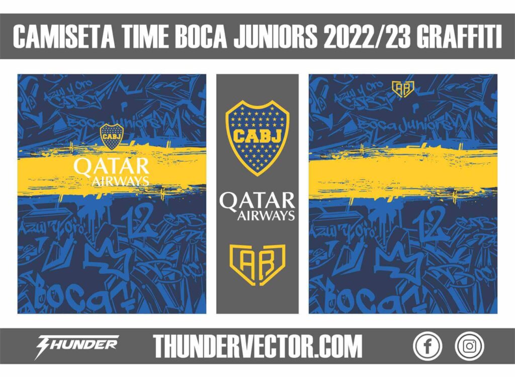 Camiseta Time Boca Juniors 2022-23 Graffiti