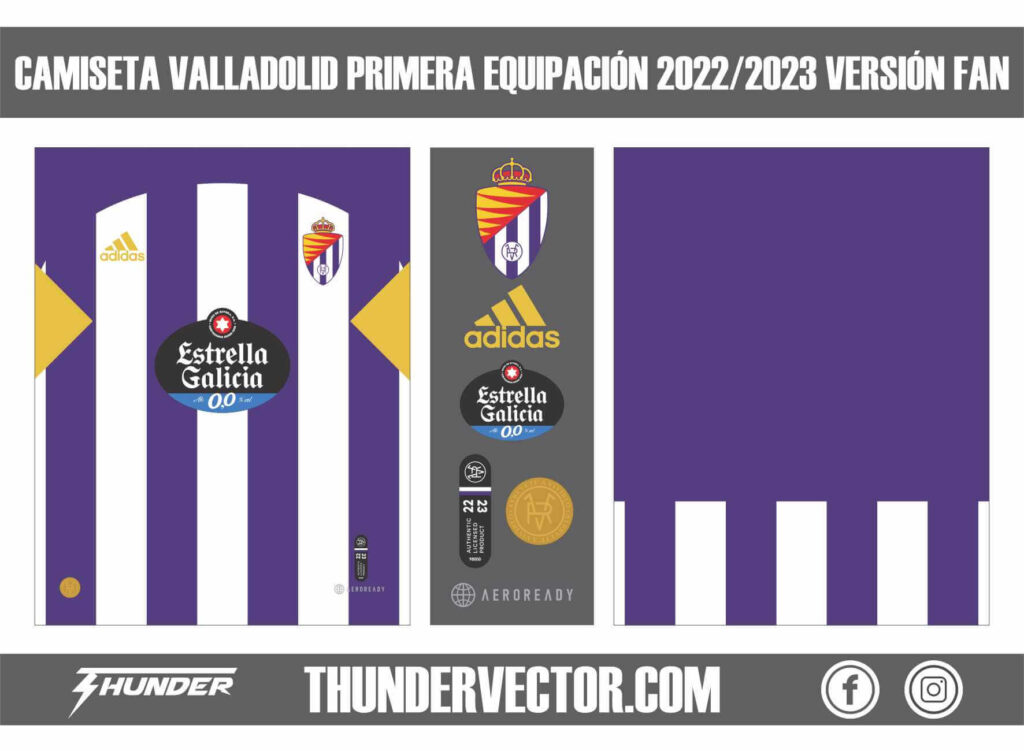 Camiseta Valladolid primera equipación 2022-2023 versión fan