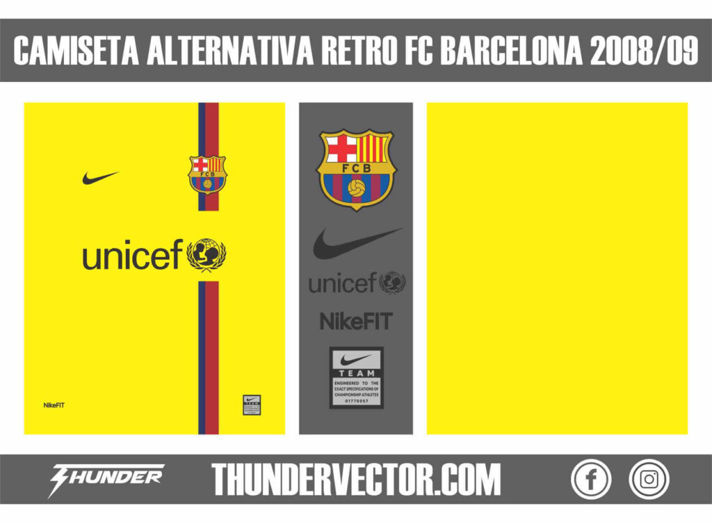 Camiseta alternativa Retro FC Barcelona 2008-09