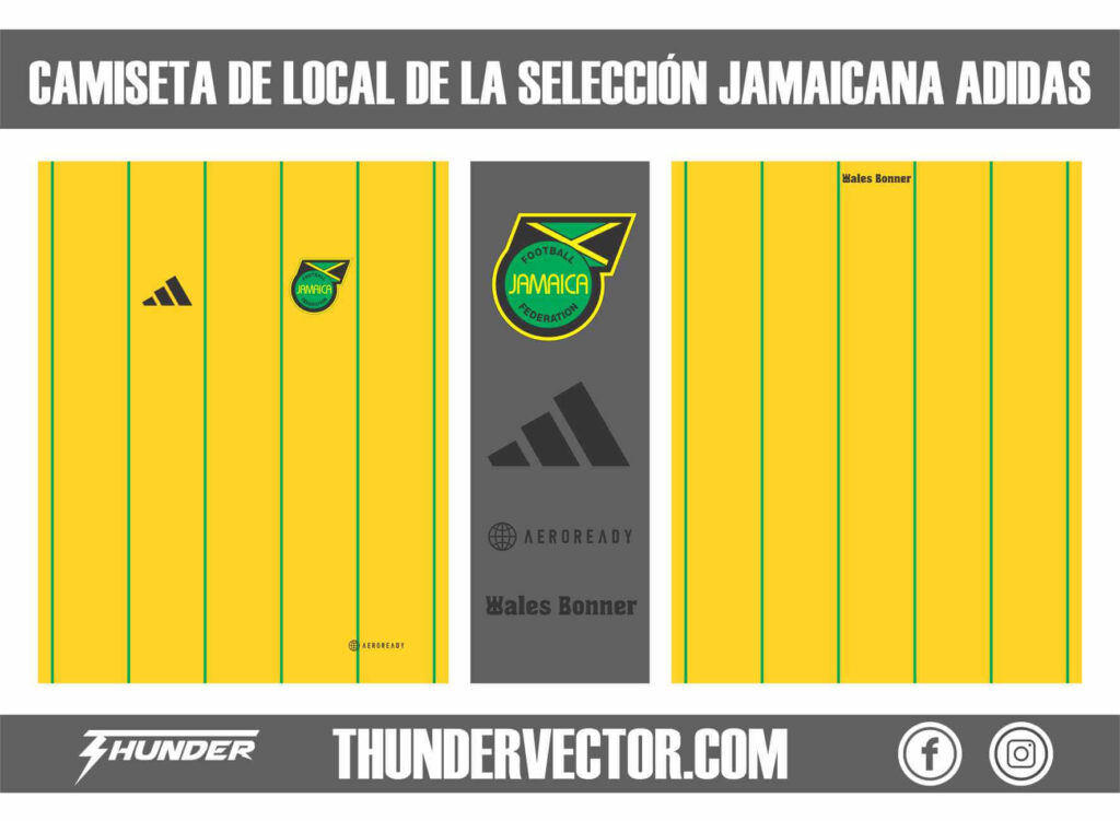 Camiseta de local de la seleccion Jamaicana Adidas