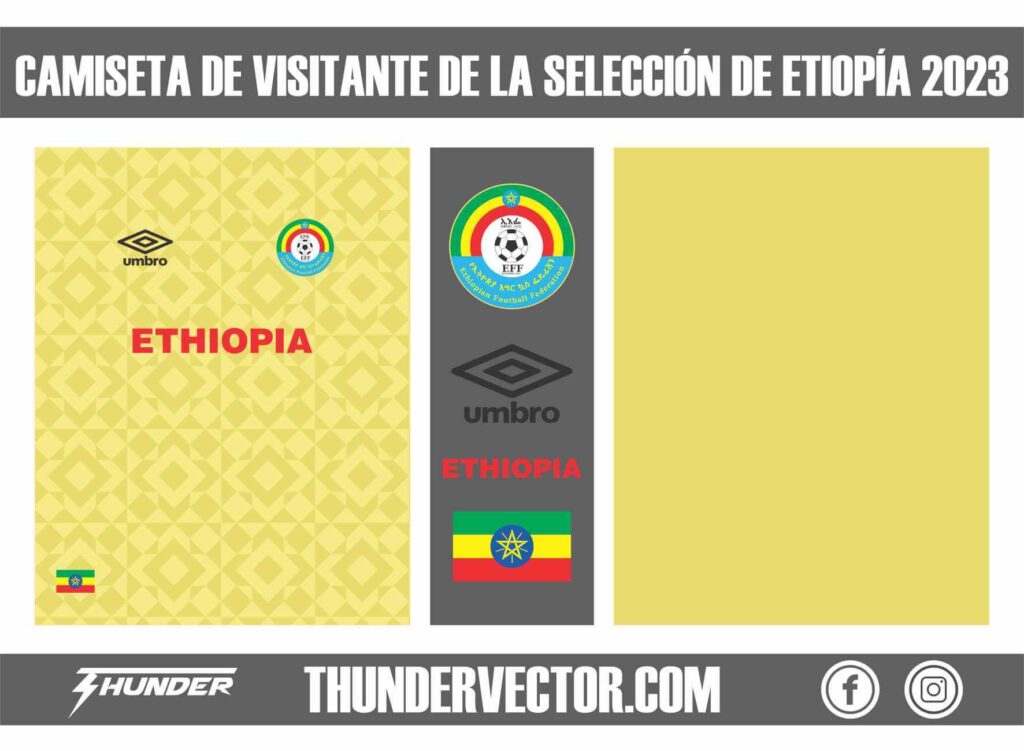 Camiseta de visitante de la seleccion de Etiopia 2023