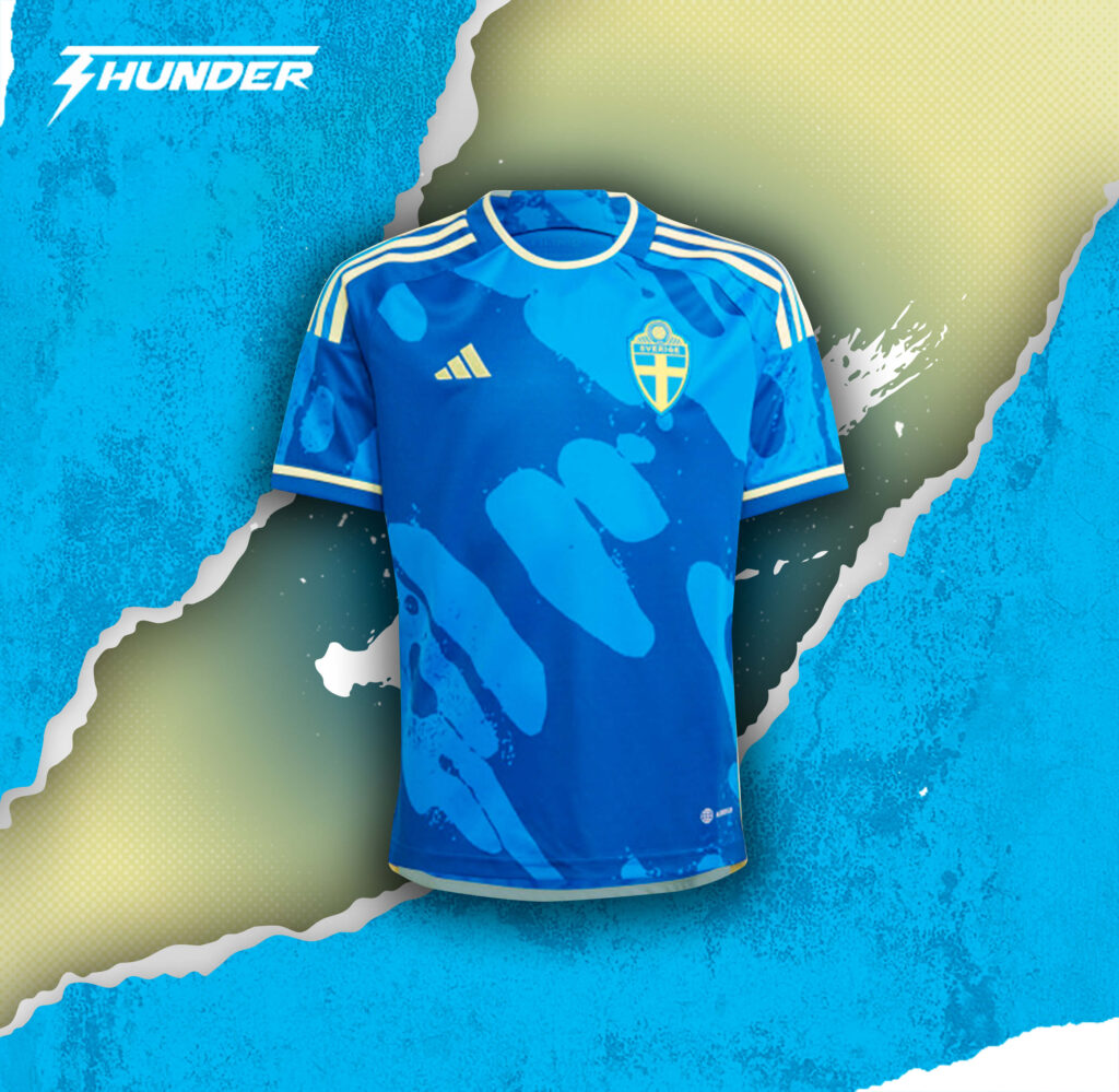 Camiseta de visitante de la selección de suecia Adidas 2023 - camiseta