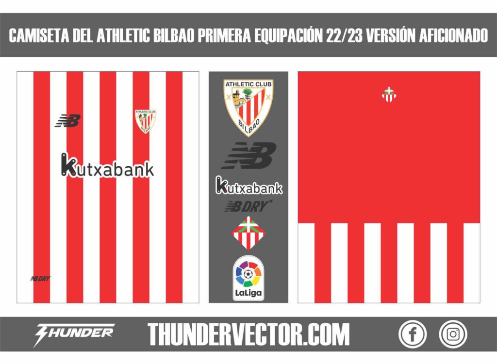 Camiseta del athletic Bilbao Primera Equipacion 22-23 Version Aficionado