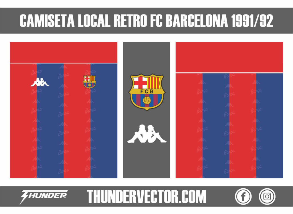 Camiseta local Retro FC Barcelona 1991-92