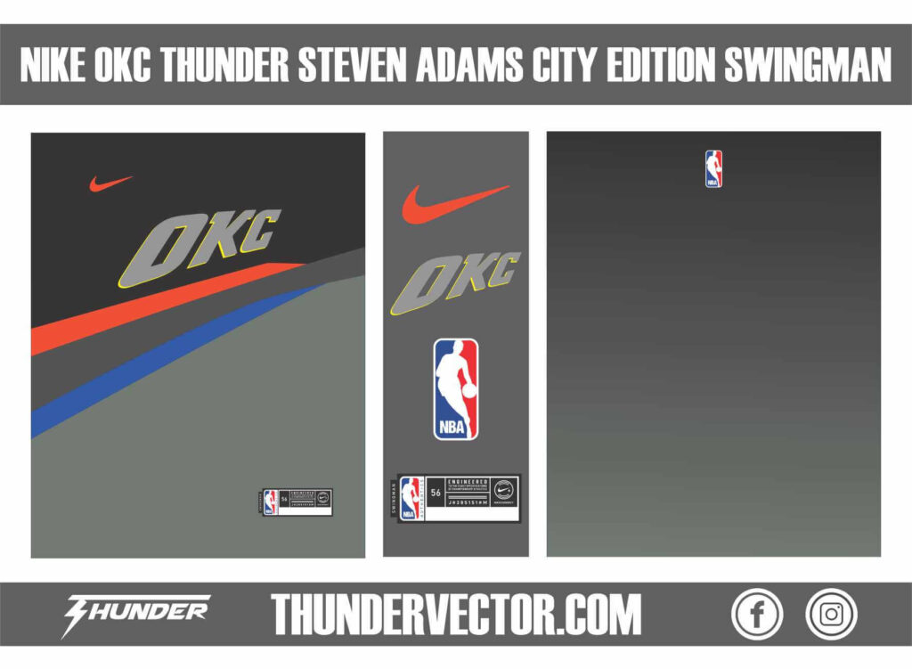 Nike okc thunder steven adams city edition swingman