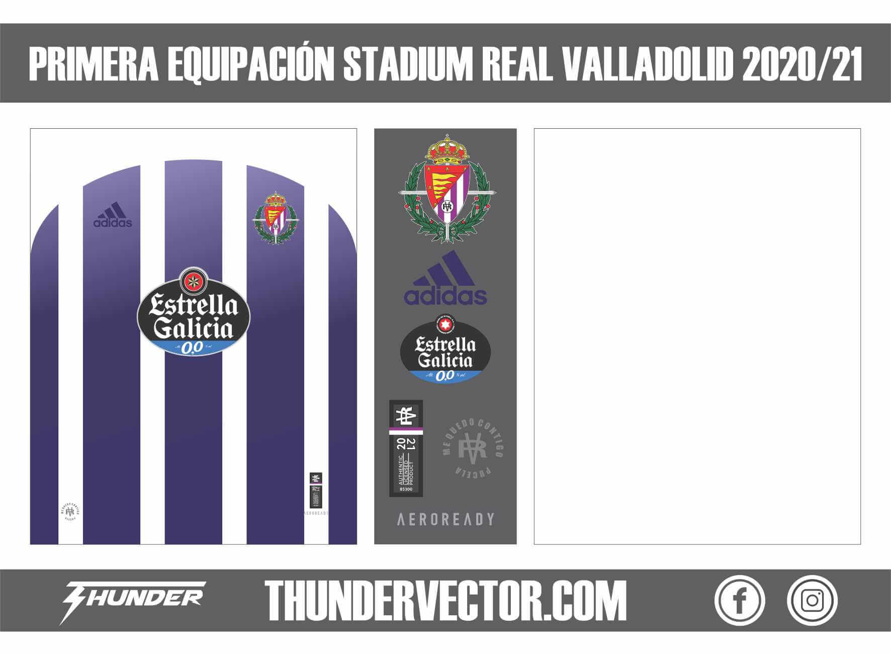Primera equipación Stadium Real Valladolid 2020-21