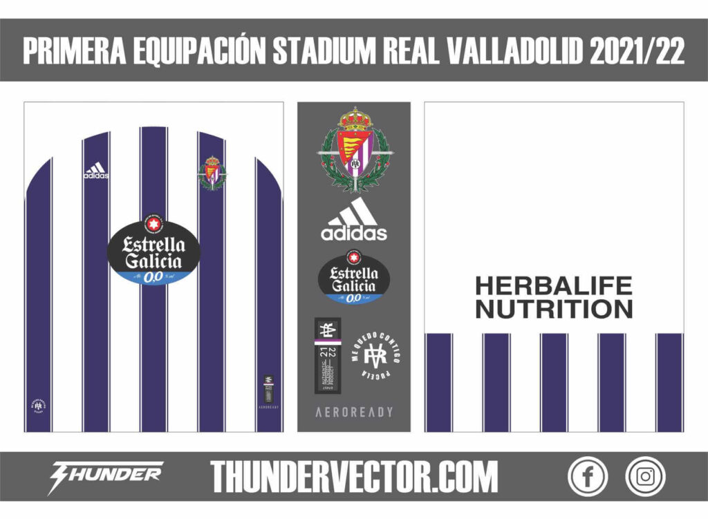 Primera equipación Stadium Real Valladolid 2021-22