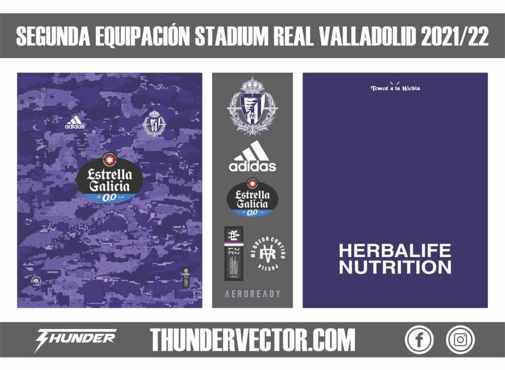 Segunda equipacion Stadium Real Valladolid 2021-22