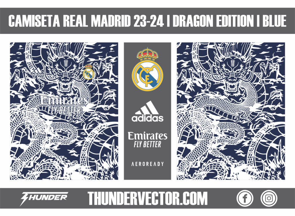 Camiseta Real Madrid 23-24 Dragon Edition Blue