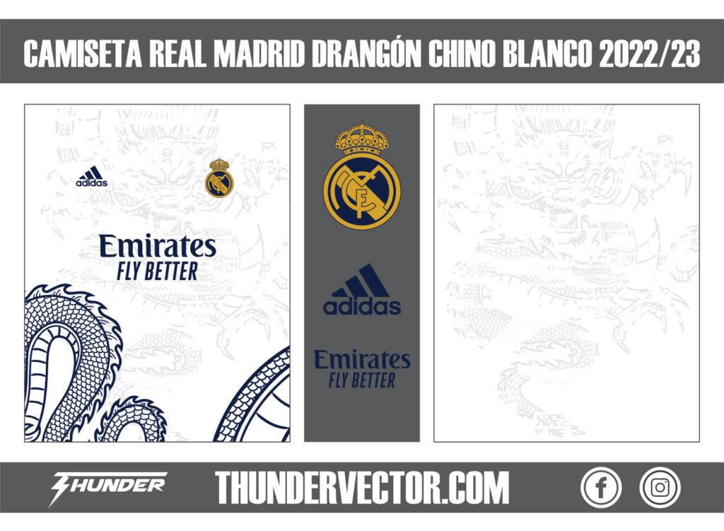 Camiseta Real Madrid drangón chino blanco 2022-23