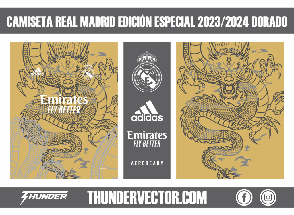 Camiseta Real Madrid edición especial 2023-2024 dorado