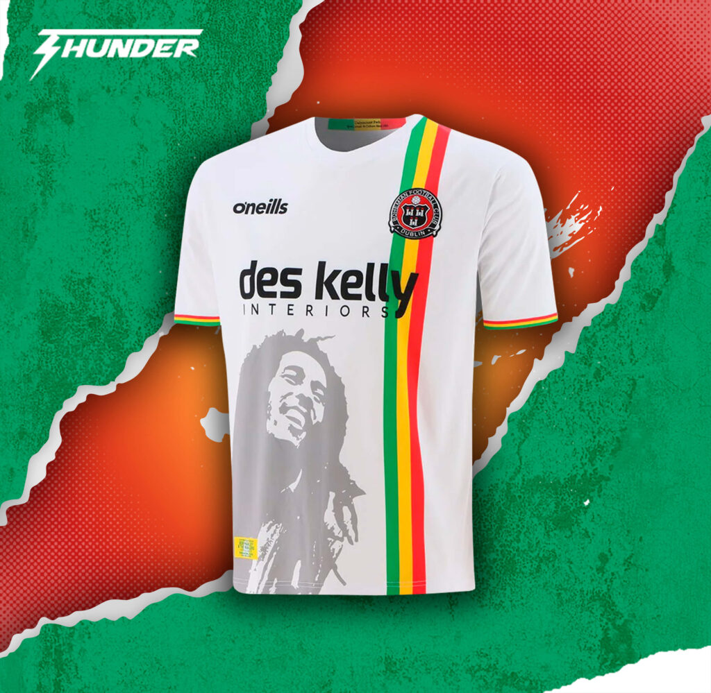Bohemian FC 22 l Bob Marley Inspired l Away - camiseta