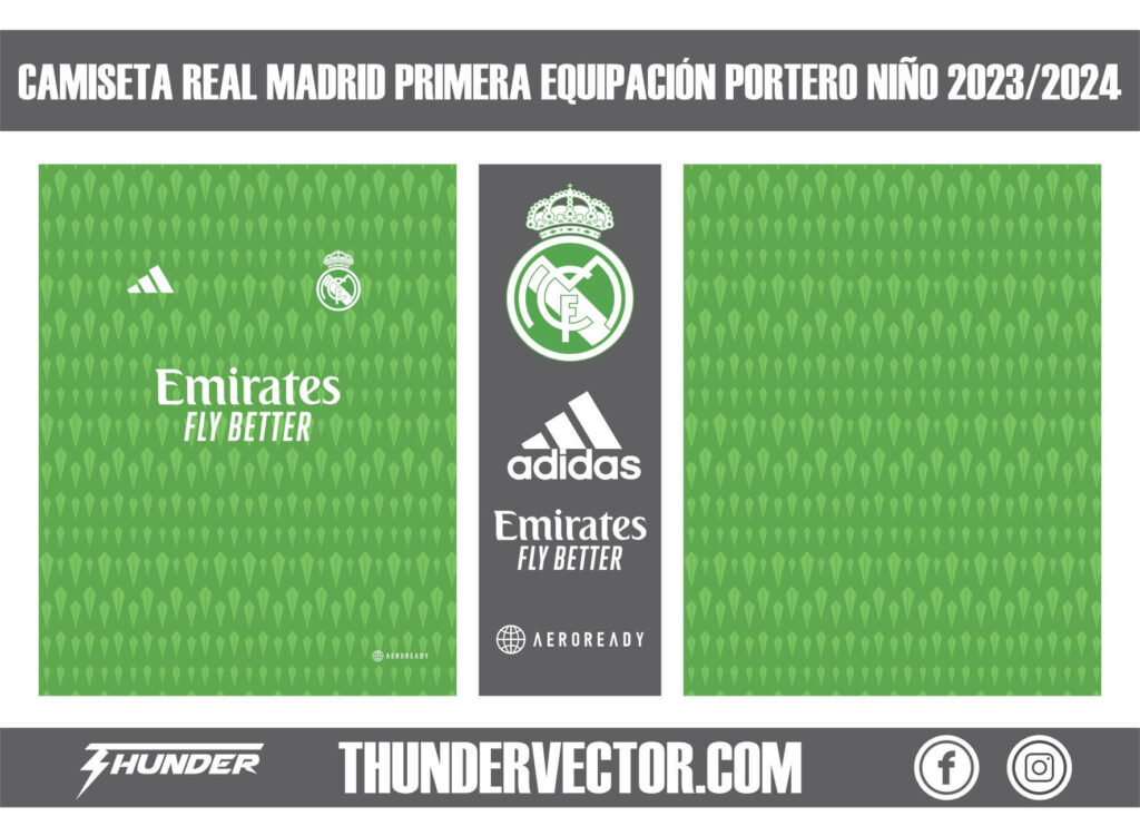 Camiseta Real Madrid primera equipación portero niño 2023-2024