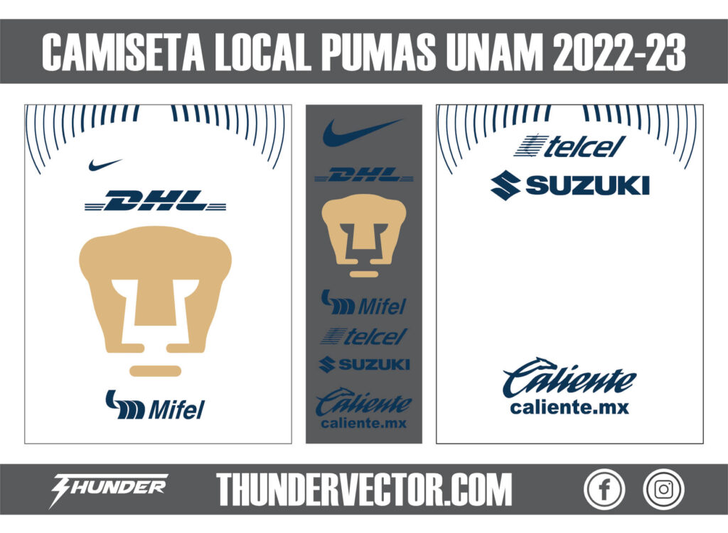 Camiseta Local Pumas UNAM 2022-23