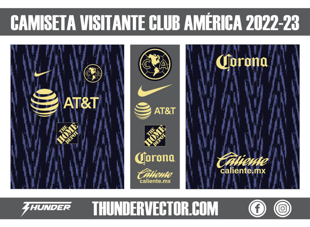 Camiseta Visitante Club América 2022-23