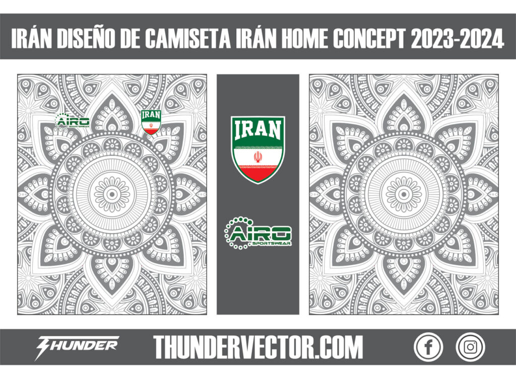Irán Diseño de camiseta Irán Home Concept 2023-2024