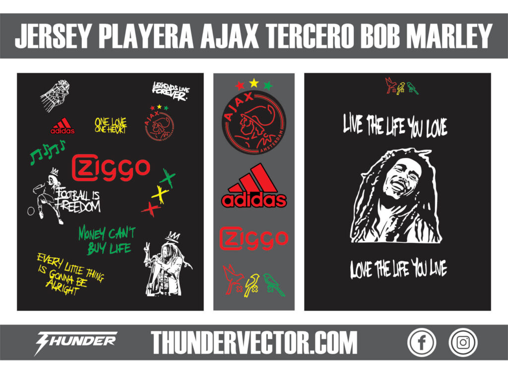 Jersey Playera Ajax Tercero Bob Marley