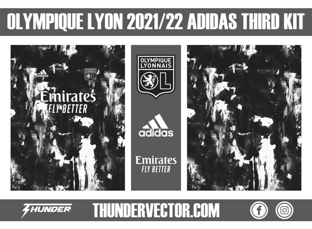 Olympique Lyon 2021-22 adidas Third Kit