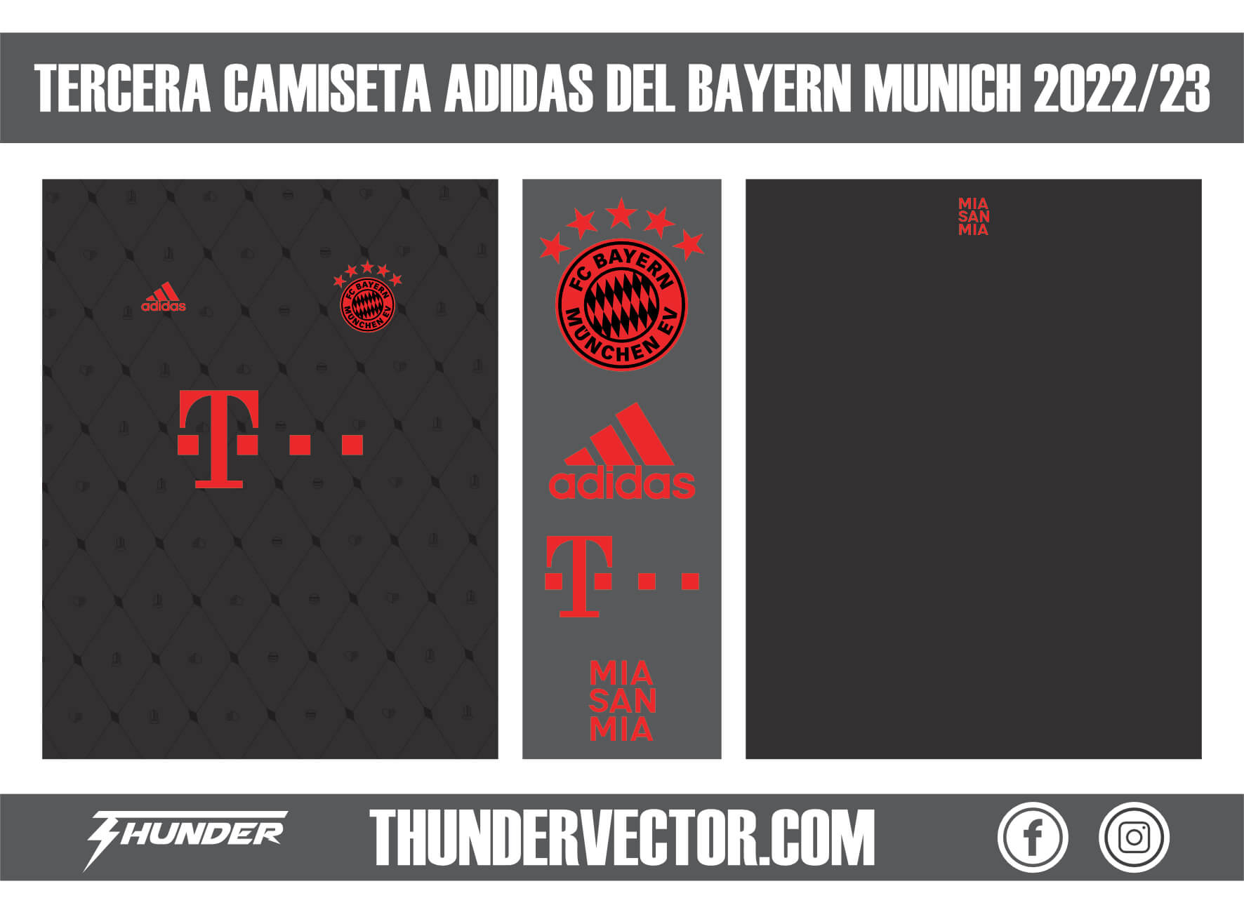 Tercera Camiseta Adidas Del Bayern Munich 2022-23