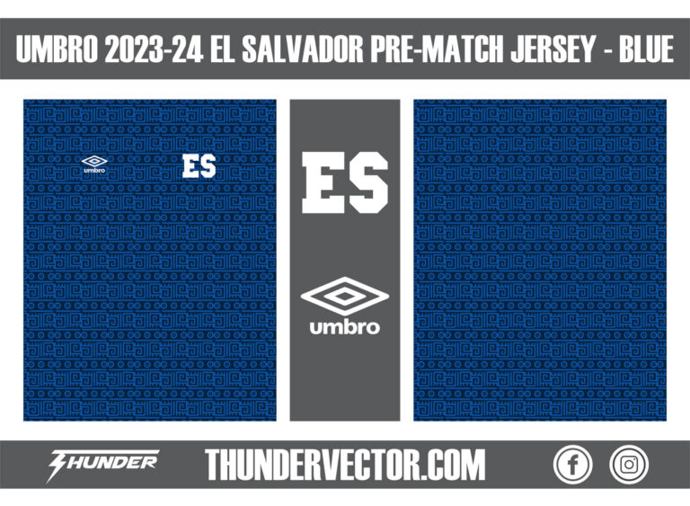 Umbro Kids El Salvador 2025/26 Home Jersey Blue/White - Azteca Soccer 5 thumbnail image