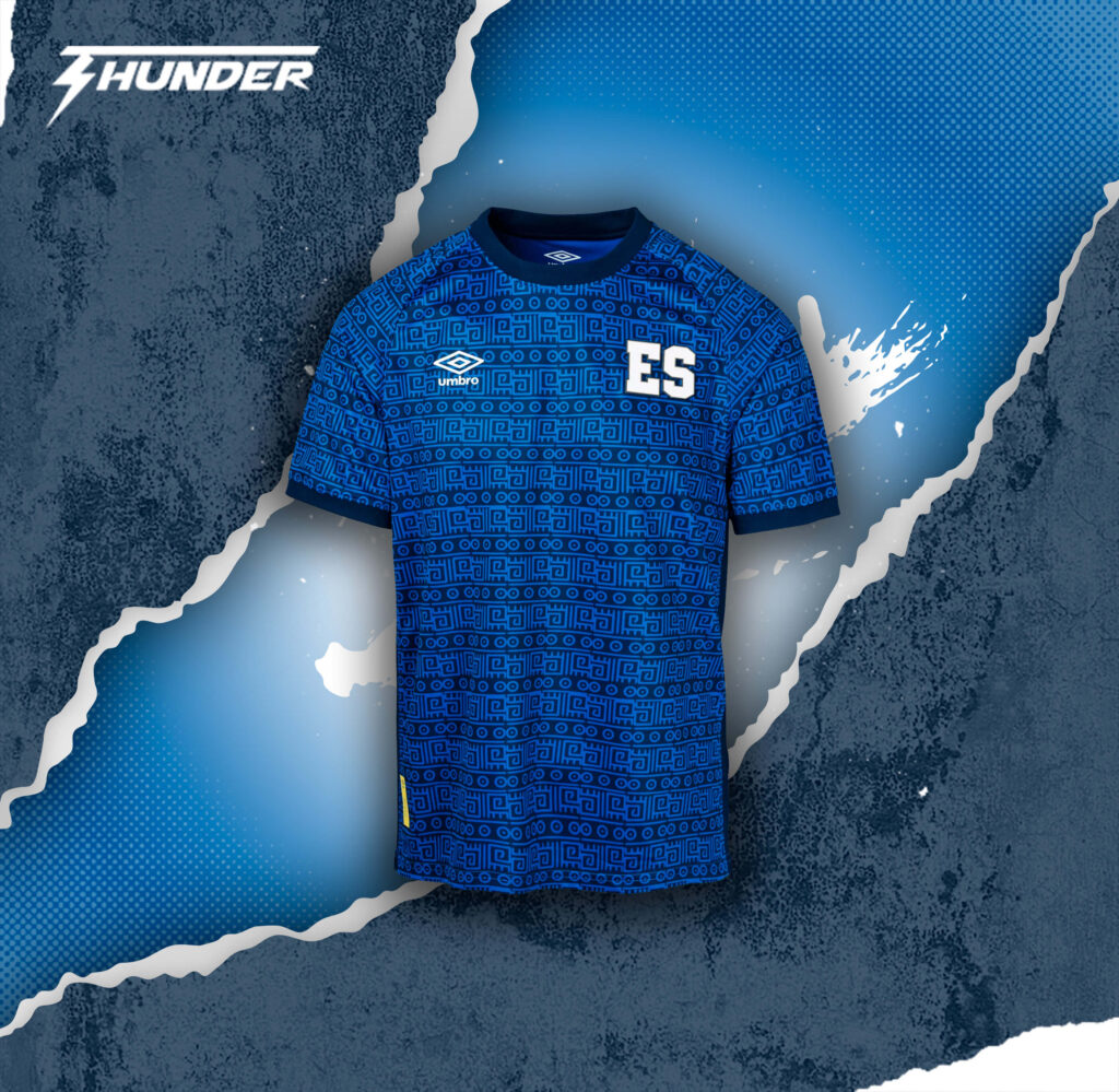 Umbro 2023-24 El Salvador Pre-Match Jersey - Blue - camiseta