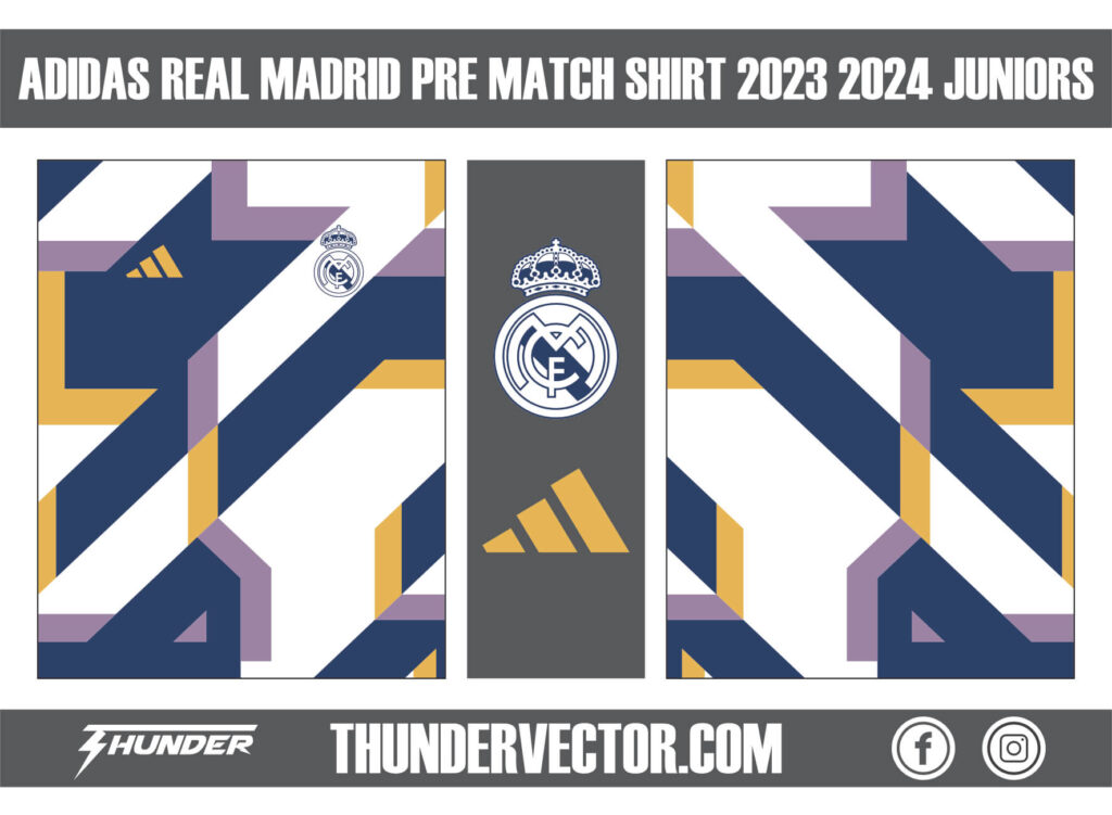 adidas Real Madrid Pre Match Shirt 2023 2024 Juniors