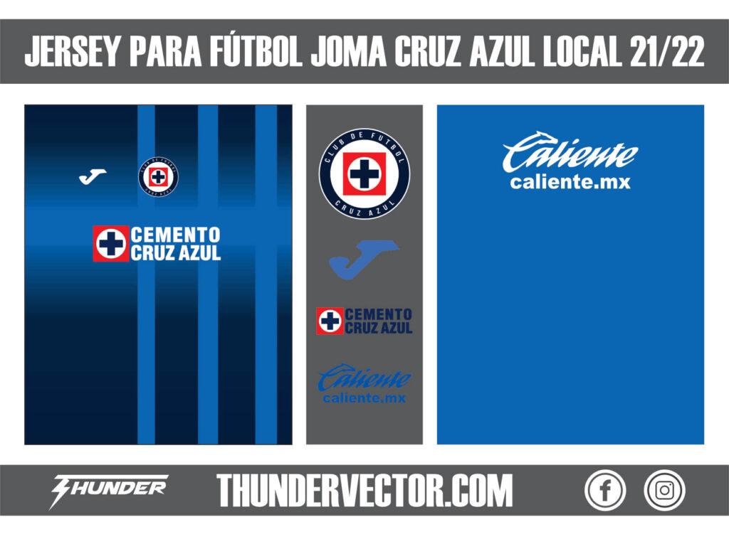 Jersey para Fútbol Joma Cruz Azul Local 21-22