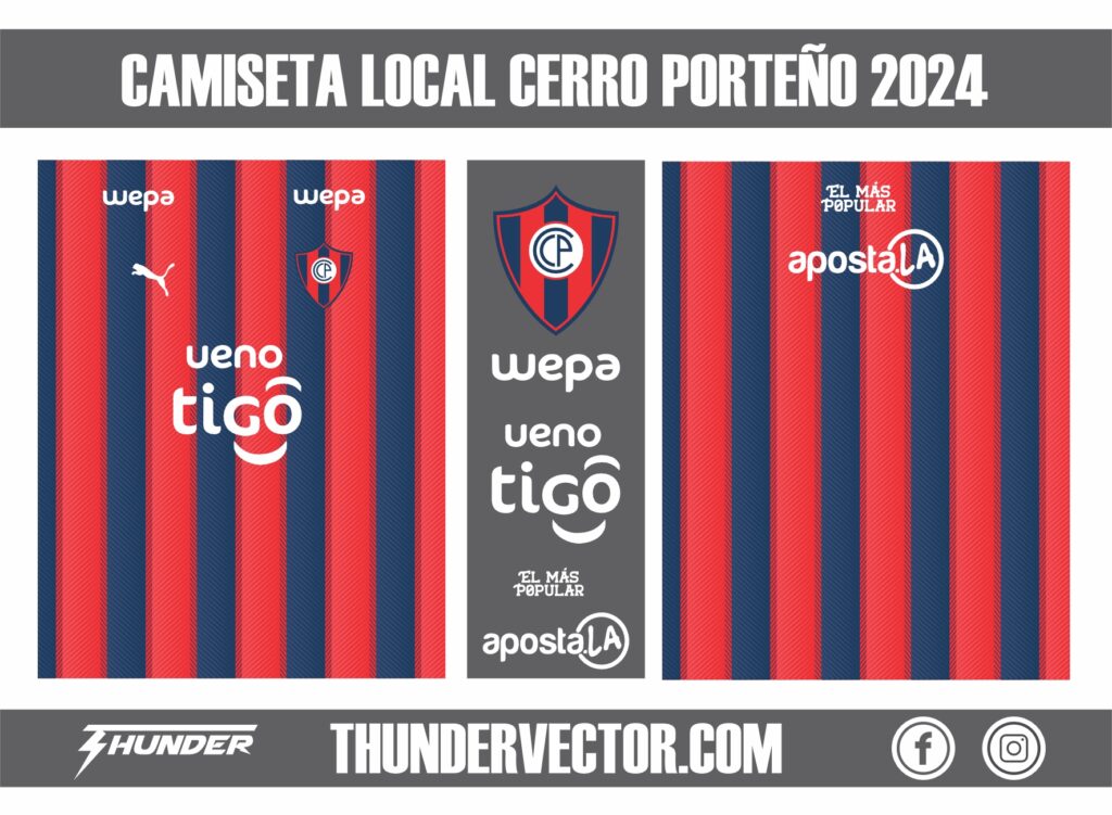 Camiseta Local Cerro Porteño 2024