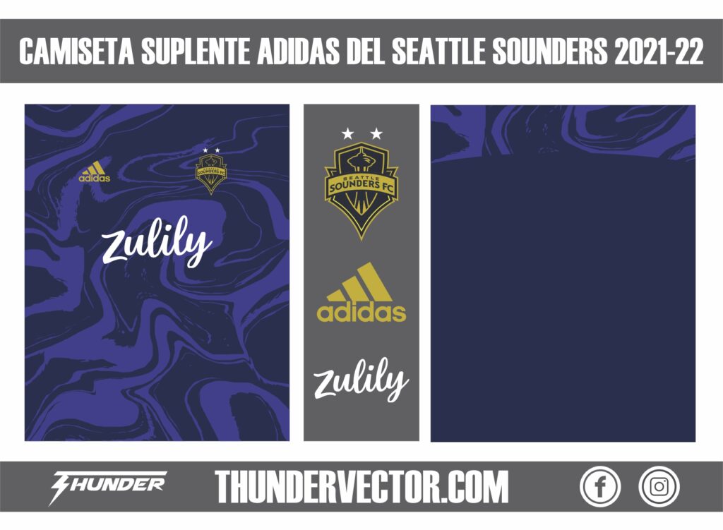 Camiseta suplente adidas del Seattle Sounders 2021-22