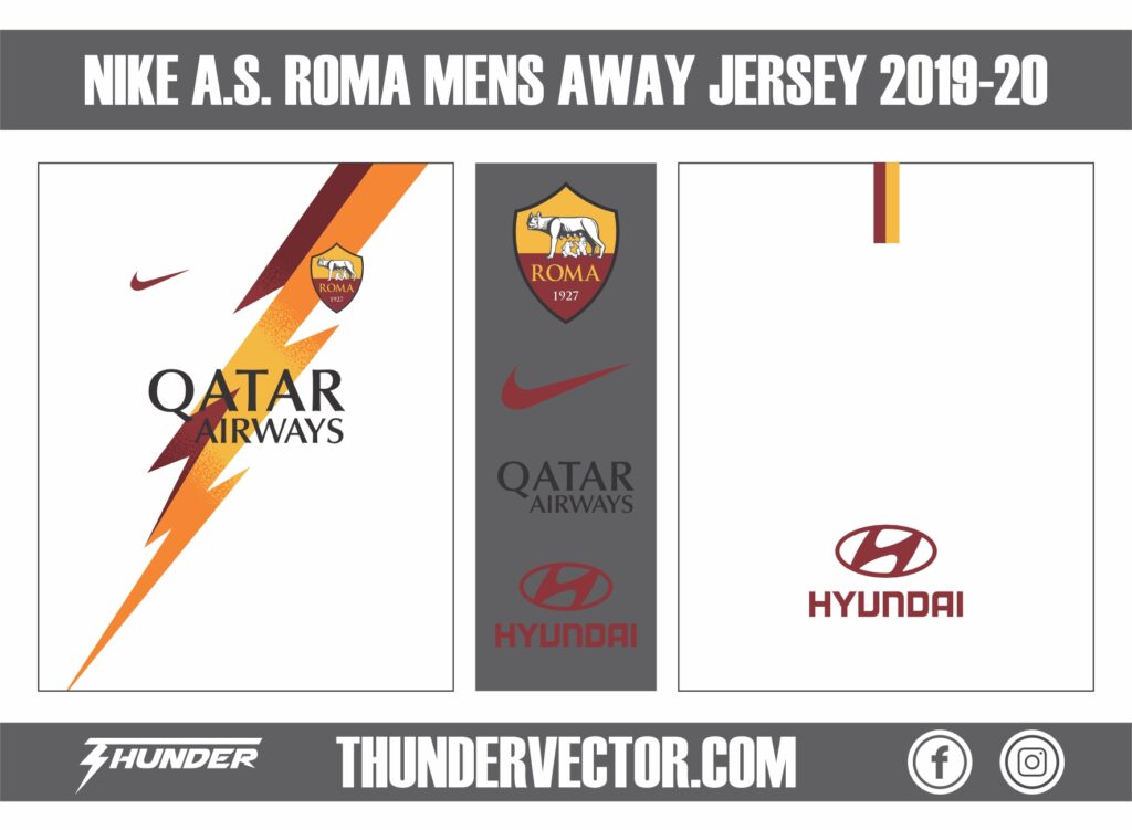 Nike A.S. Roma Mens Away Jersey 2019-20