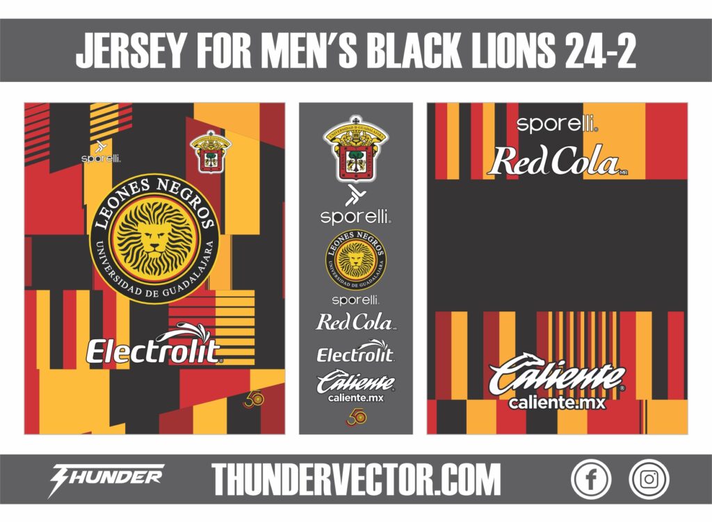 Jersey for Men's Black Lions 24-2